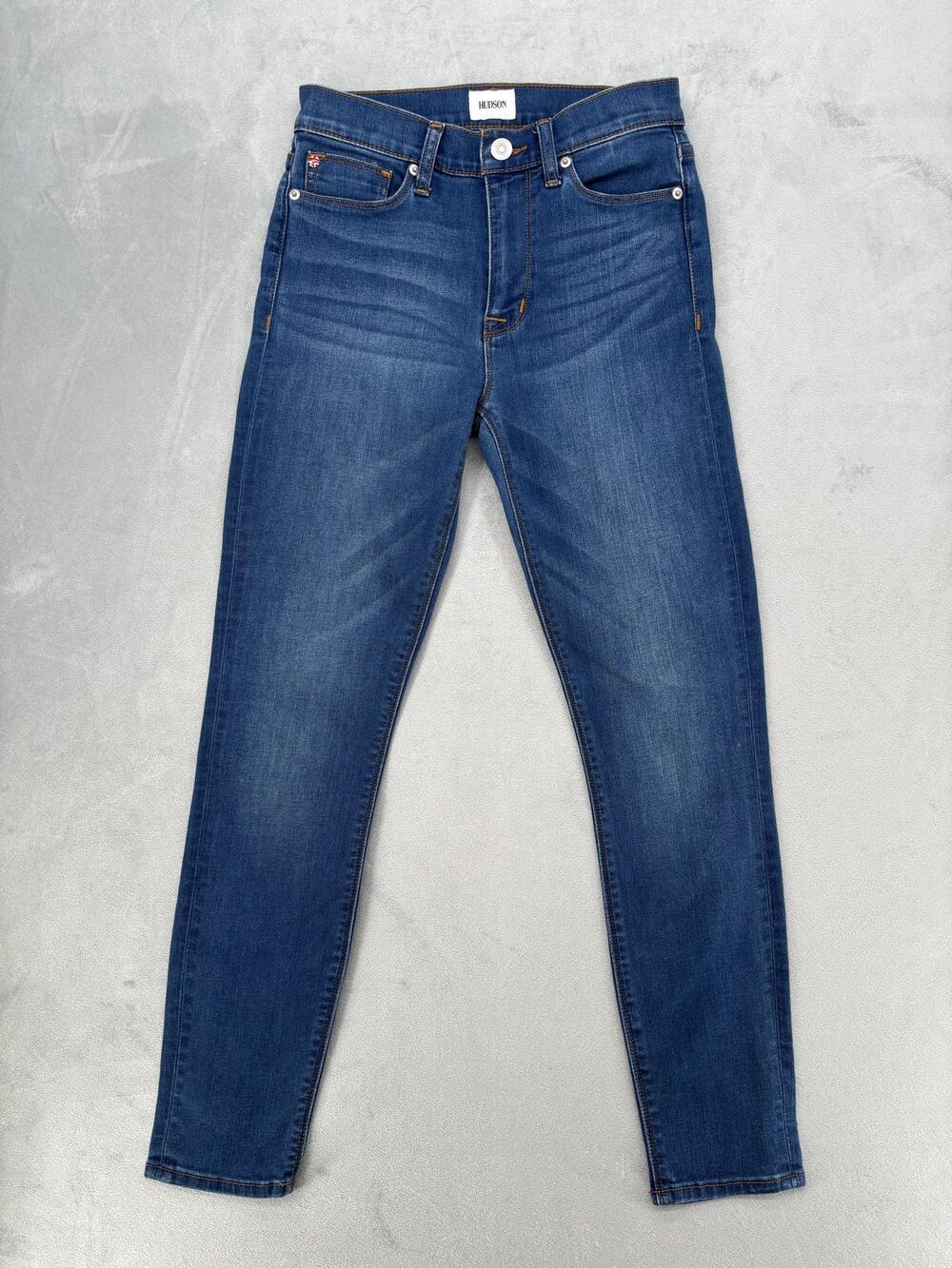Hudson Jeans Womens Size 27 Blue Blair Super Skinny Mid Rise Stretch Denim